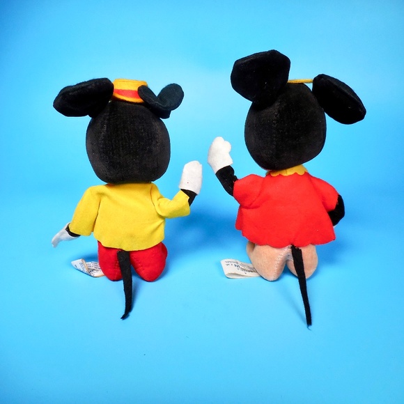 VTG 60s Original Disney Mickey Minnie Mouse Mini Stuffed Toy Disneyland CA MCM - Picture 10 of 13